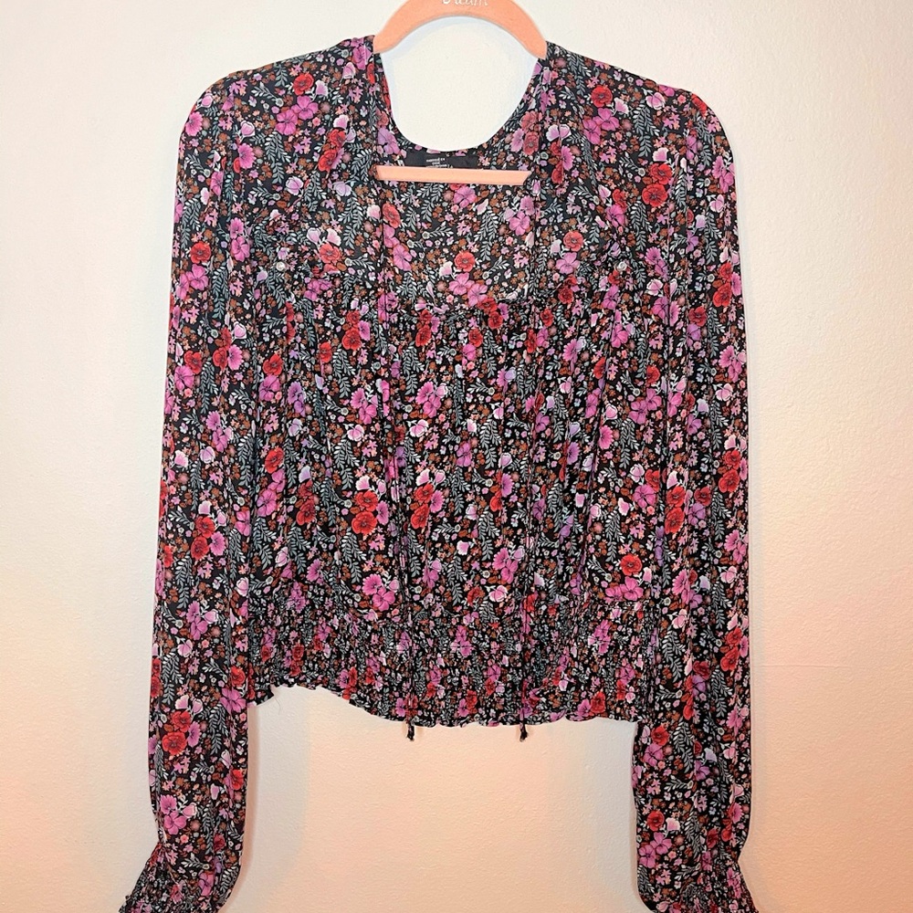 Plus size floral crop top